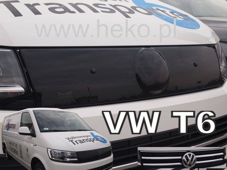 Zimní clona - kryt chladiče, VW Trans/Caravelle T6, 2015->, horní, stříbrná mříž
