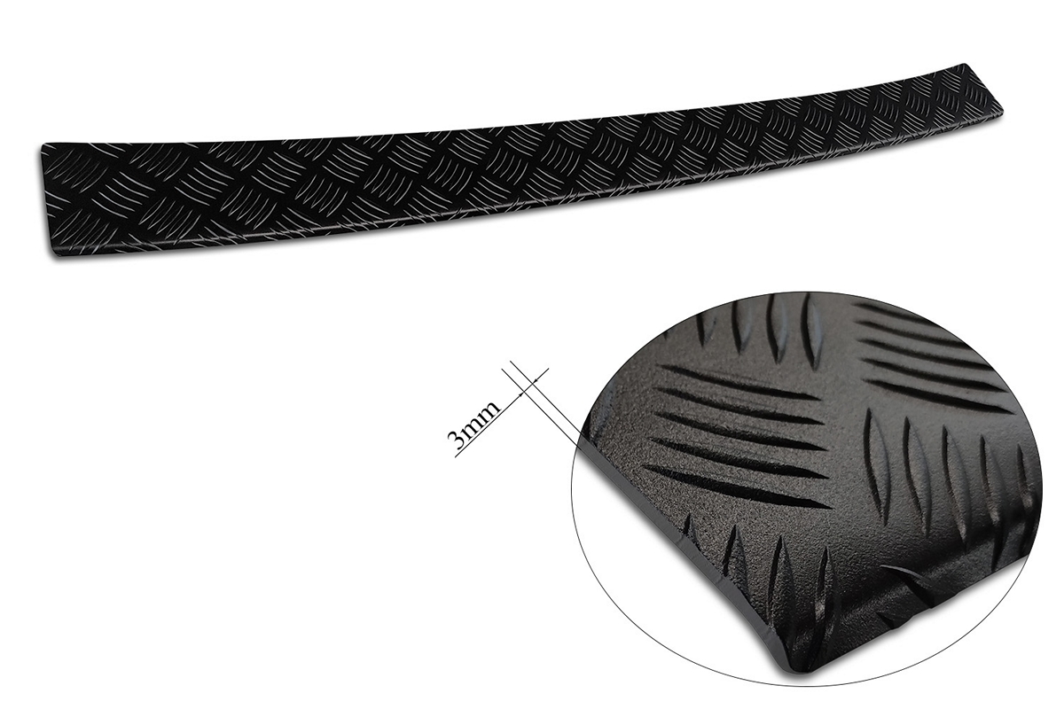 Ochranná lišta zadního nárazníku VW T6, 2015-2023, vyklápěcí dveře, Mat Black