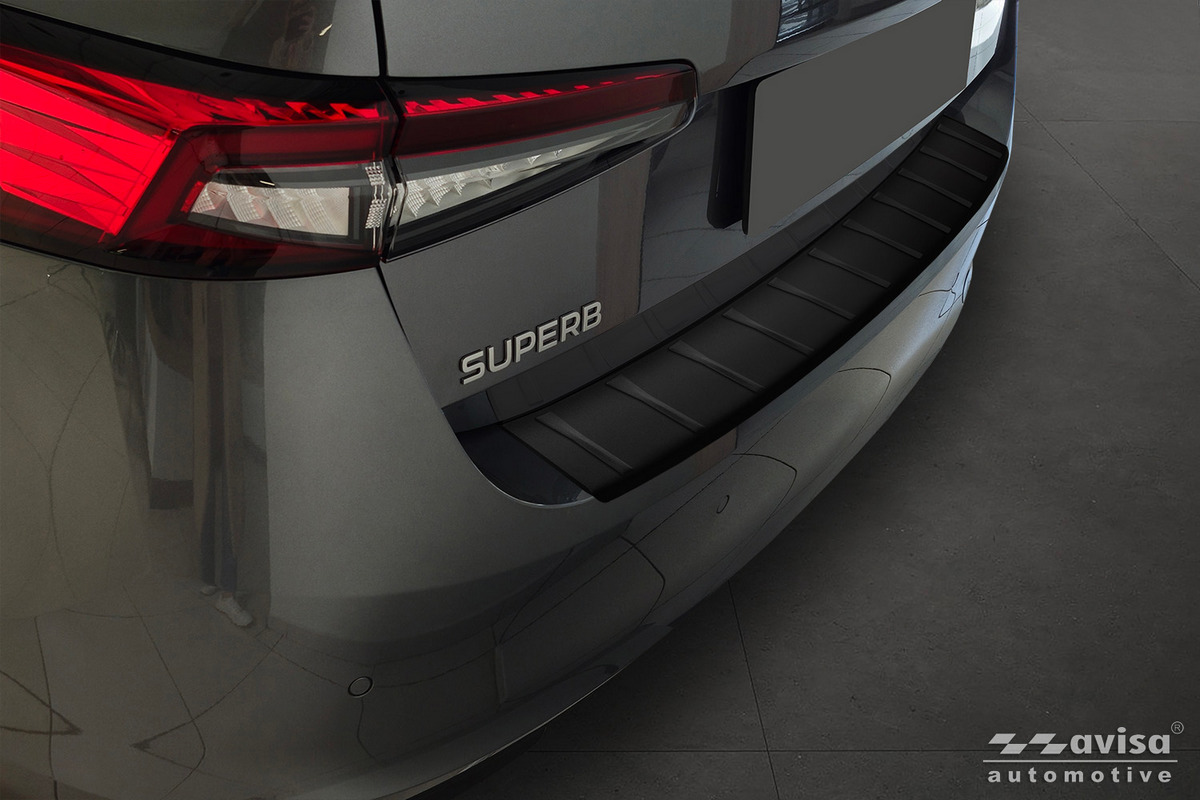 Ochranná lišta zadního nárazníku Škoda Superb IV, 2024- , Liftback, Mat Black