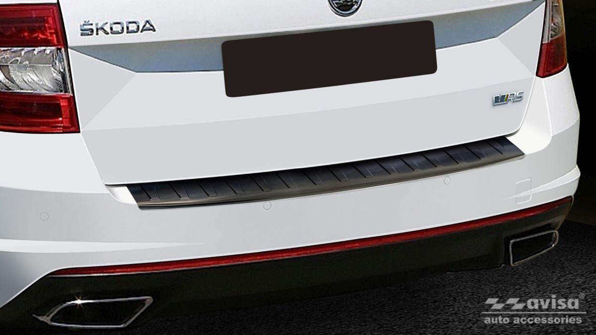 Ochranná lišta zadního nárazníku Škoda Octavia III RS, 2013-2019, Combi RS, Black