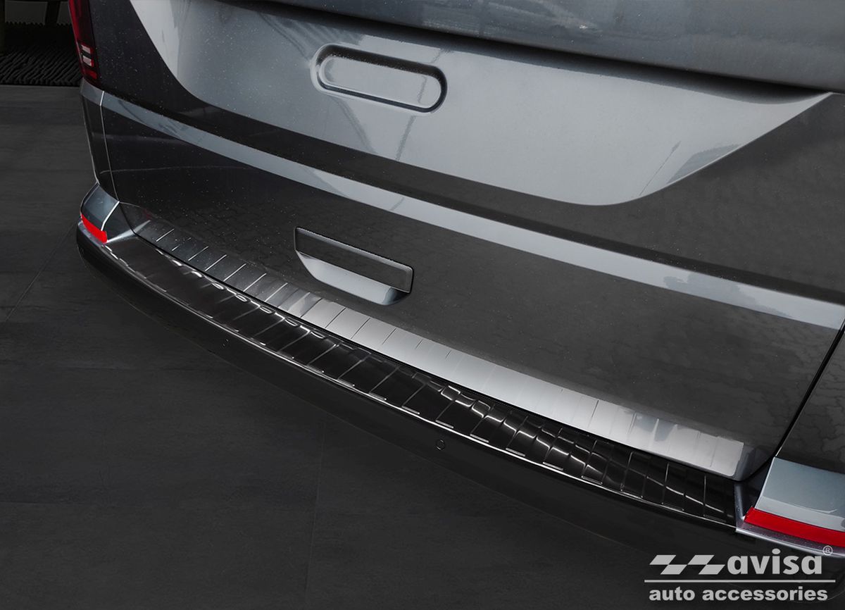 Ochranná lišta zadního nárazníku VW T6, 2015-2023, vyklápěcí dveře, Long, Black