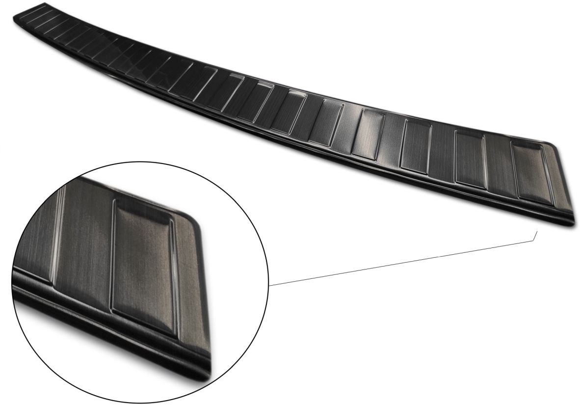 Ochranná lišta zadního nárazníku VW T6, 2015-2023, křídlové dveře, Long, Black