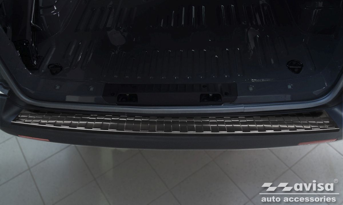 Ochranná lišta zadního nárazníku VW T5, 2003-2015, Multivan, Caravelle, Long, Black