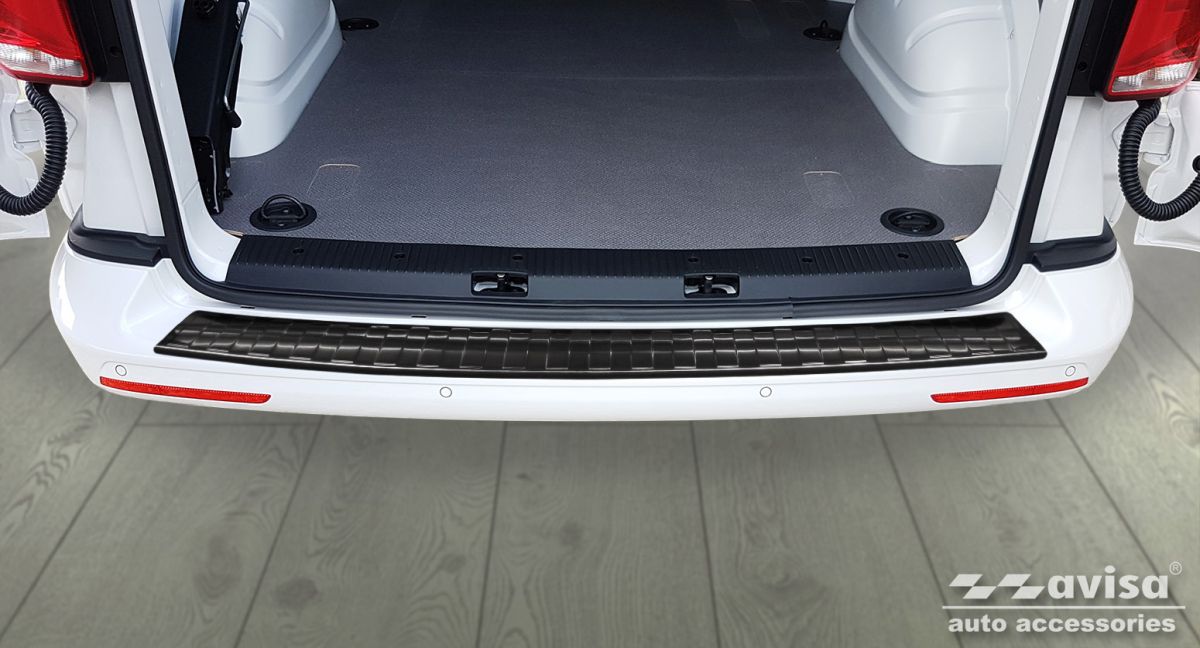 Ochranná lišta zadního nárazníku VW T5, 2003-2015, Multivan, Caravelle, Long, Black