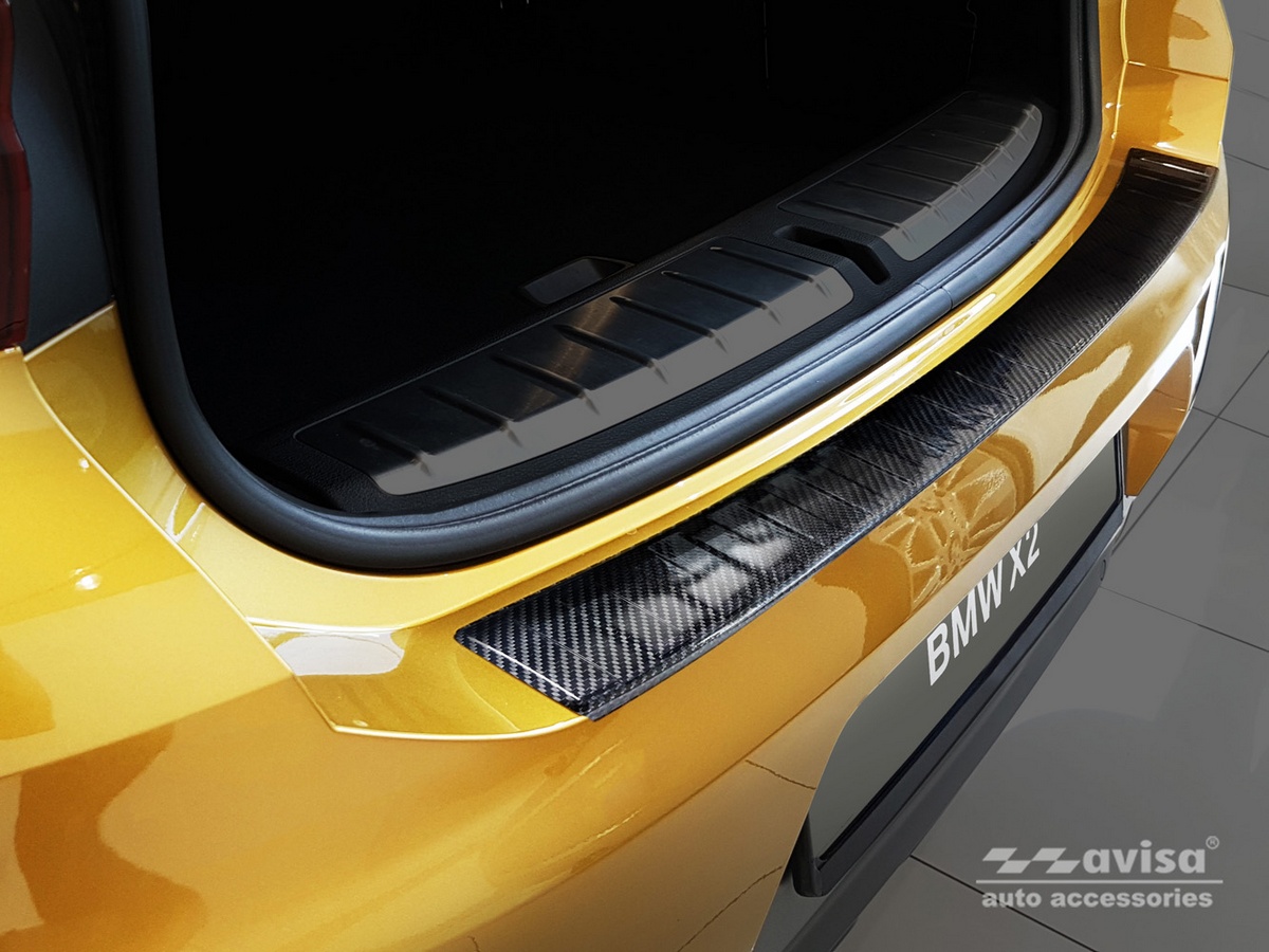 Ochranná lišta zadního nárazníku BMW X2, F39, 2017-2023, M-Paket, Carbon