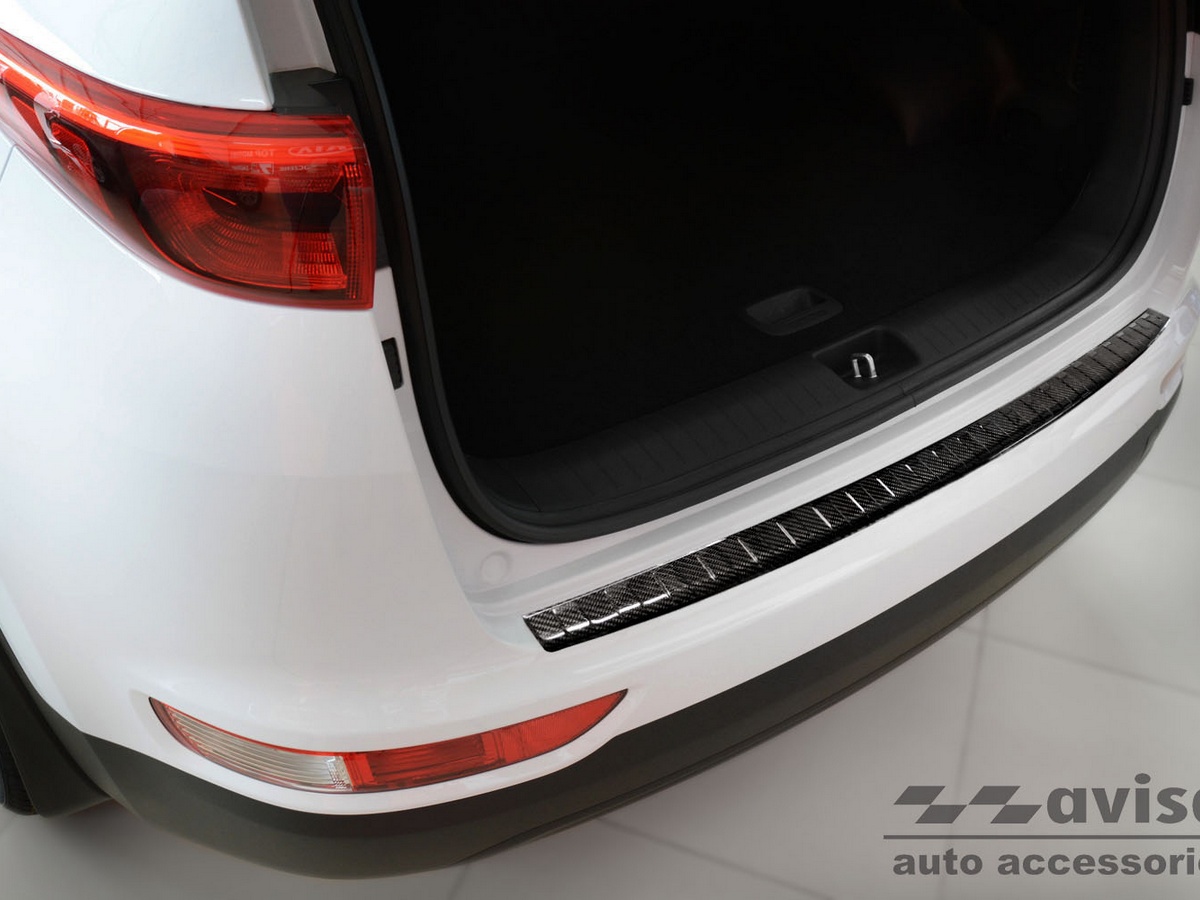 Ochranná lišta zadního nárazníku Kia Sportage IV, 2015-2018, Carbon