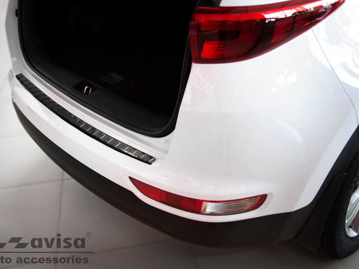 Ochranná lišta zadního nárazníku Kia Sportage IV, 2015-2018, Carbon
