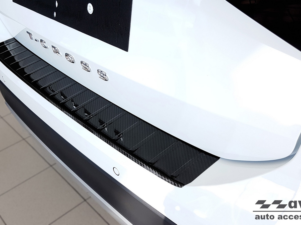 Ochranná lišta zadního nárazníku VW T-Cross, 2018- , Carbon