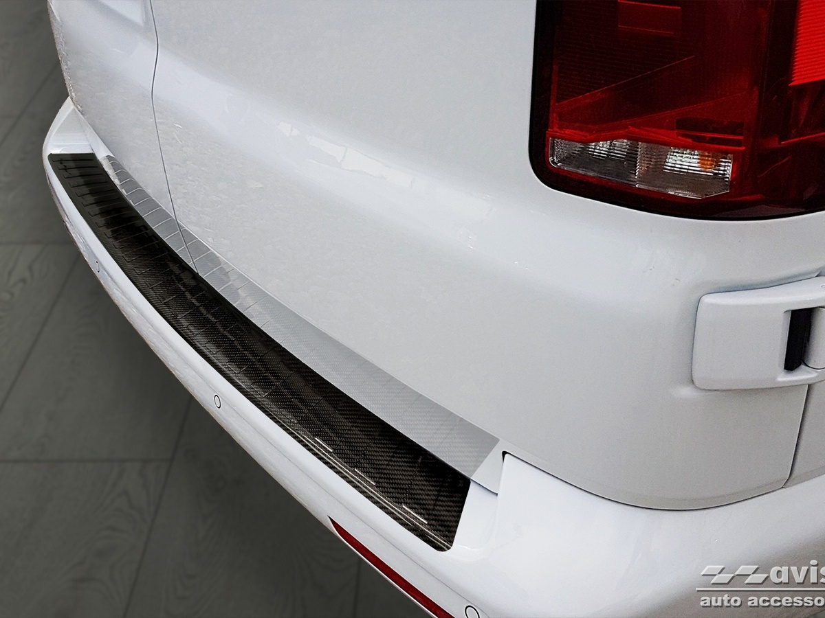 Ochranná lišta zadního nárazníku VW T6, 2015-2023, křídlové dveře, Carbon