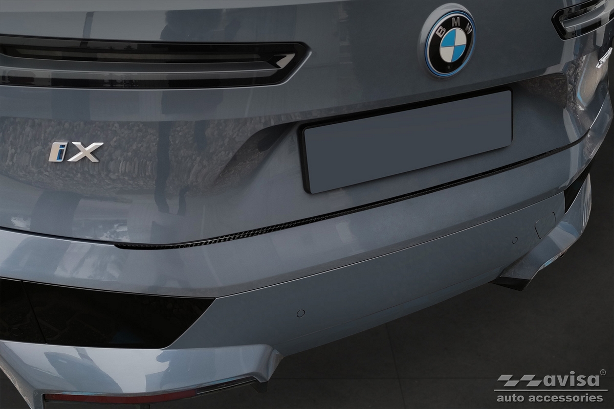 Ochranná lišta zadního nárazníku BMW iX, I20, 2021- , Carbon