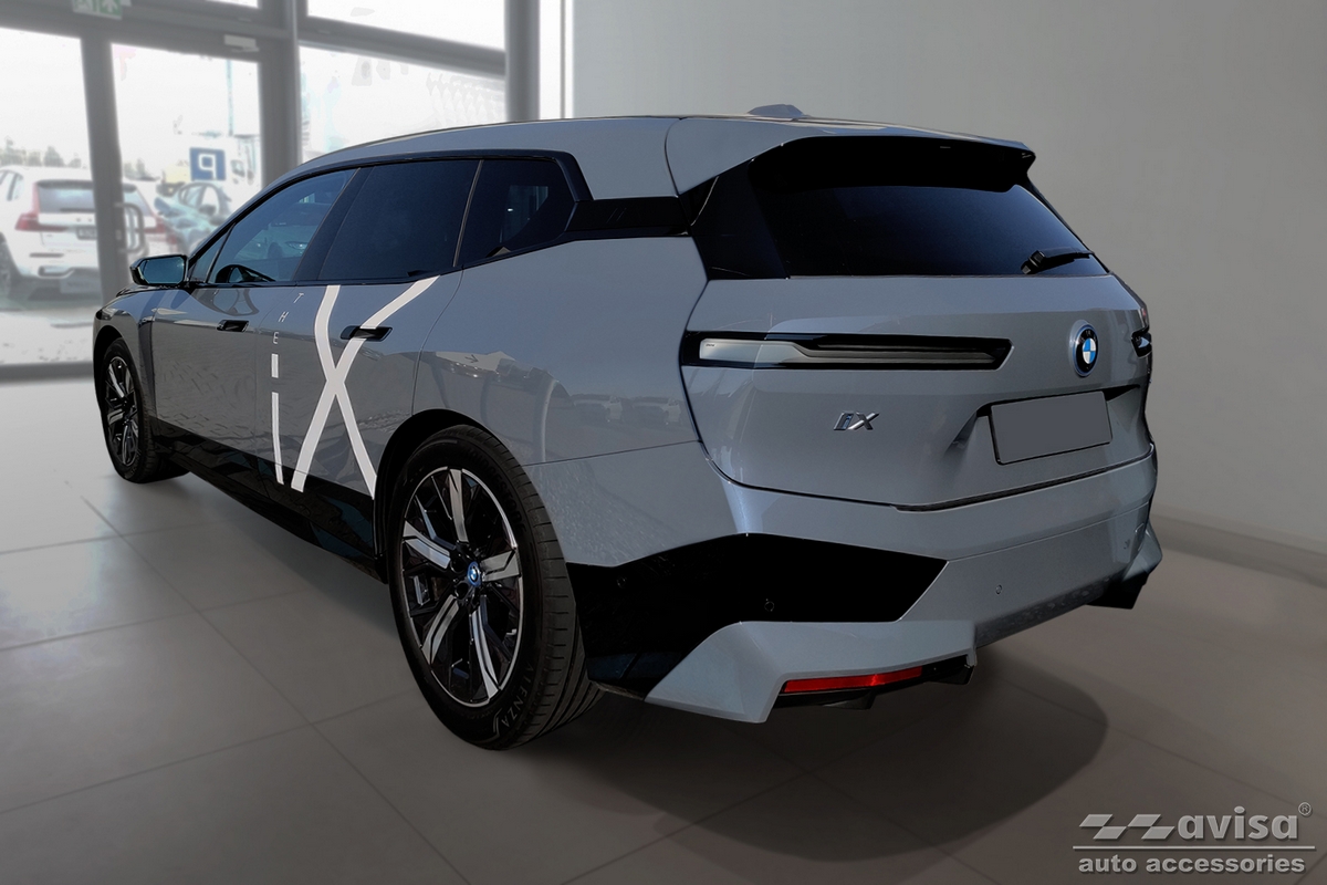 Ochranná lišta zadního nárazníku BMW iX, I20, 2021- , Carbon