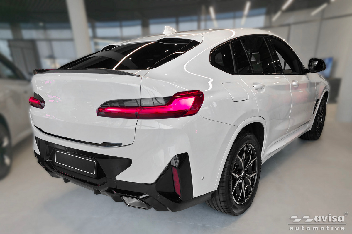Ozdobná lišta na víko kufru do BMW X4 II, G02, 2021-, Facelift, M-Paket, Glossy Black