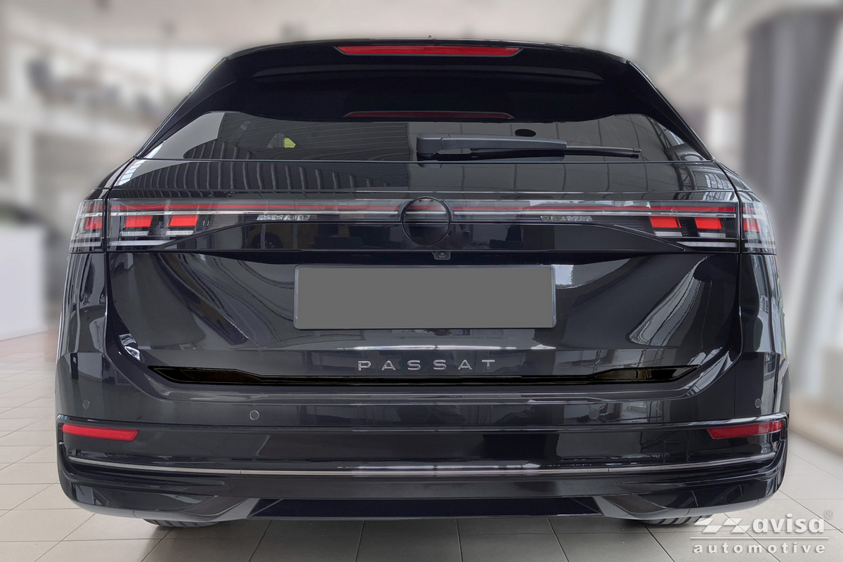 Ozdobná lišta na víko kufru do VW Passat B9, 2024-, Variant, Combi, Glossy Black