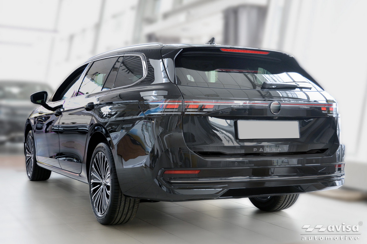 Ozdobná lišta na víko kufru do VW Passat B9, 2024-, Variant, Combi, Glossy Black