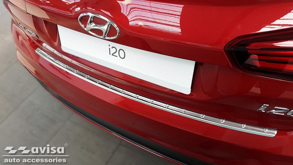 Lišta na nárazník - Kryt hrany kufru, Hyundai i20 II, 2018-2020, Facelift, 5 dvéř.