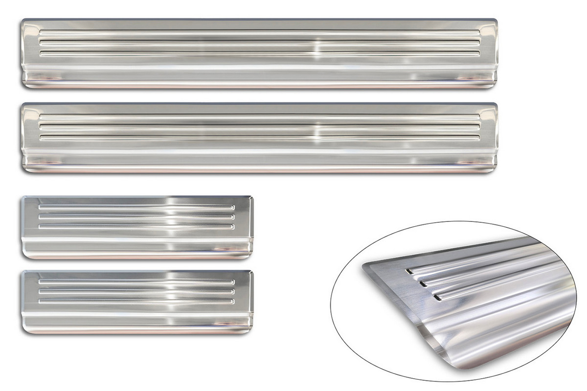 Ochranné kryty prahů, Mitsubishi Outlander III, 2012-2022, Silver