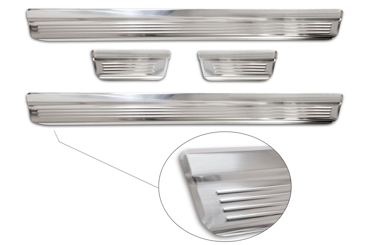 Ochranné kryty prahů, Nissan Micra V, 2016-   , Silver