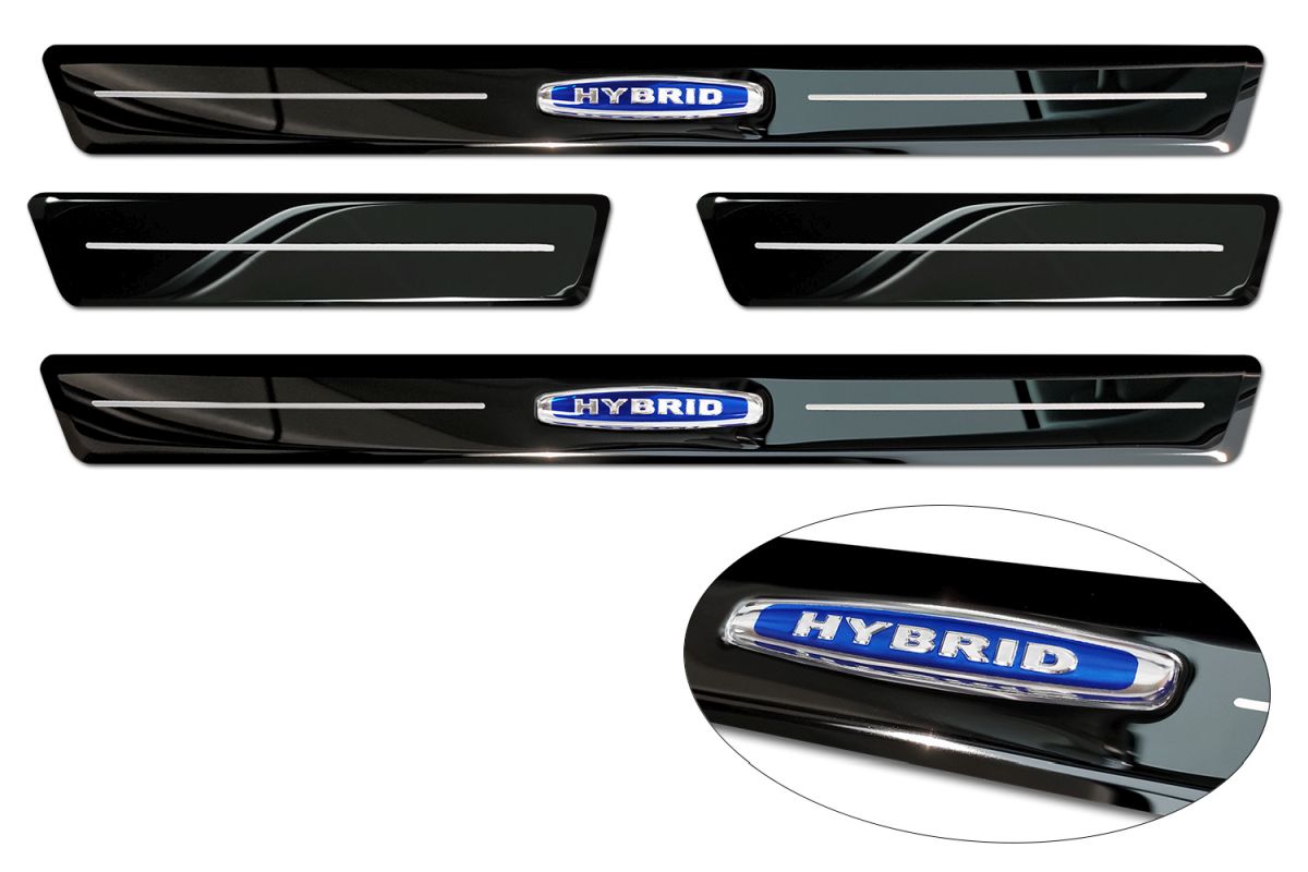Ochranné kryty prahů, Volvo V90, 2016- , Hybrid , Glossy black