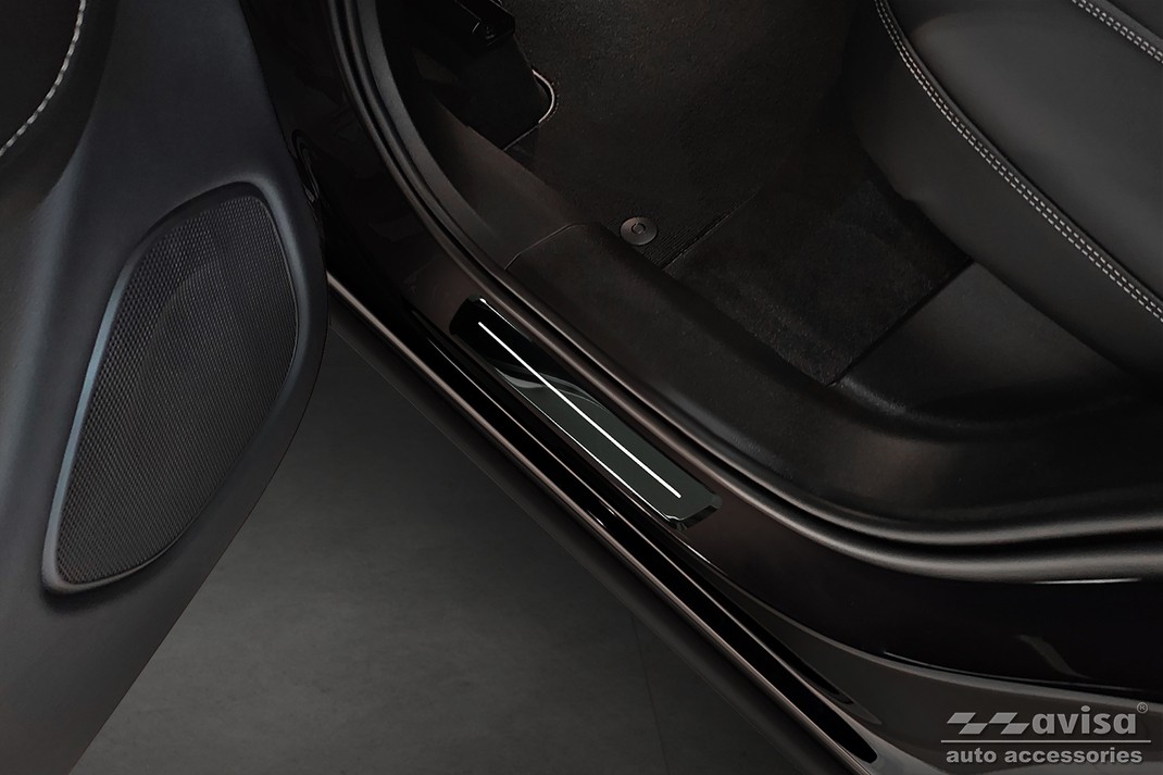 Ochranné kryty prahů, Volvo XC60 II, 2017- , Glossy black