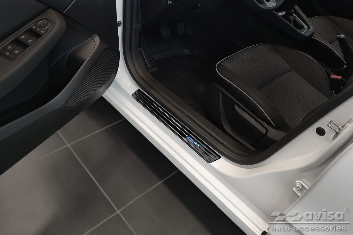 Ochranné kryty prahů, Renault Clio V, 2019- , Hybrid , Glossy black