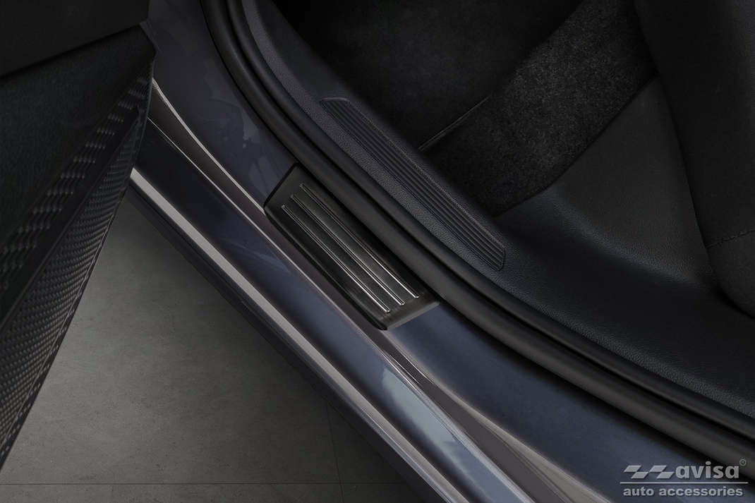 Ochranné kryty prahů, VW Polo VI, 2017- , Hatchback, Black