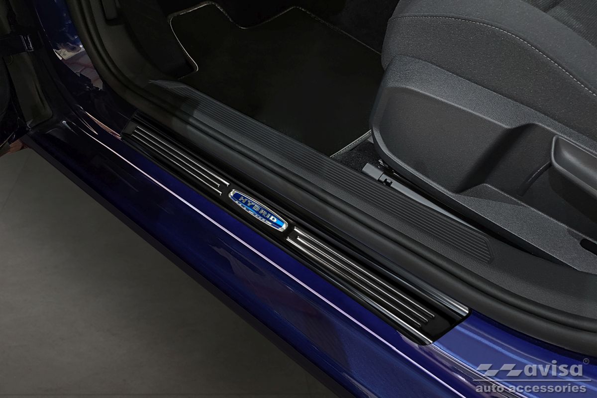 Ochranné kryty prahů, VW Golf VIII, 2019- , Hybrid , Glossy black