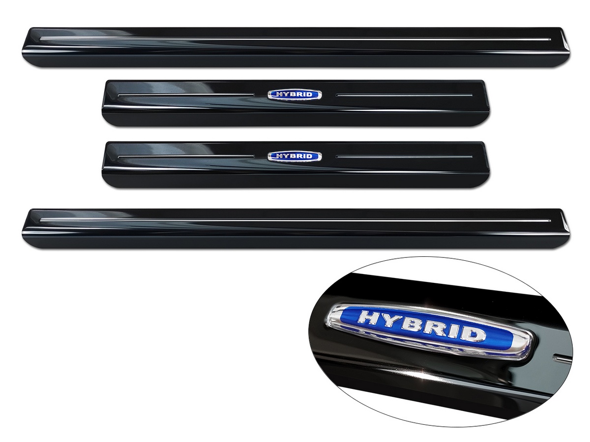 Ochranné kryty prahů, Volkswagen T7, 2021- , Multivan, Glossy black