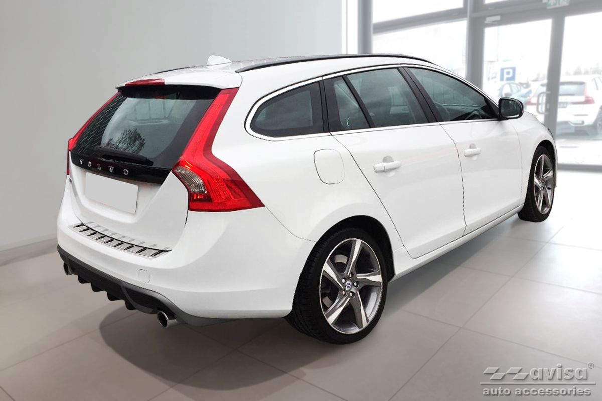 Lišta zadního nárazníku do Volvo V60 I, 2014-2018, Cross Country, Strong-Silver