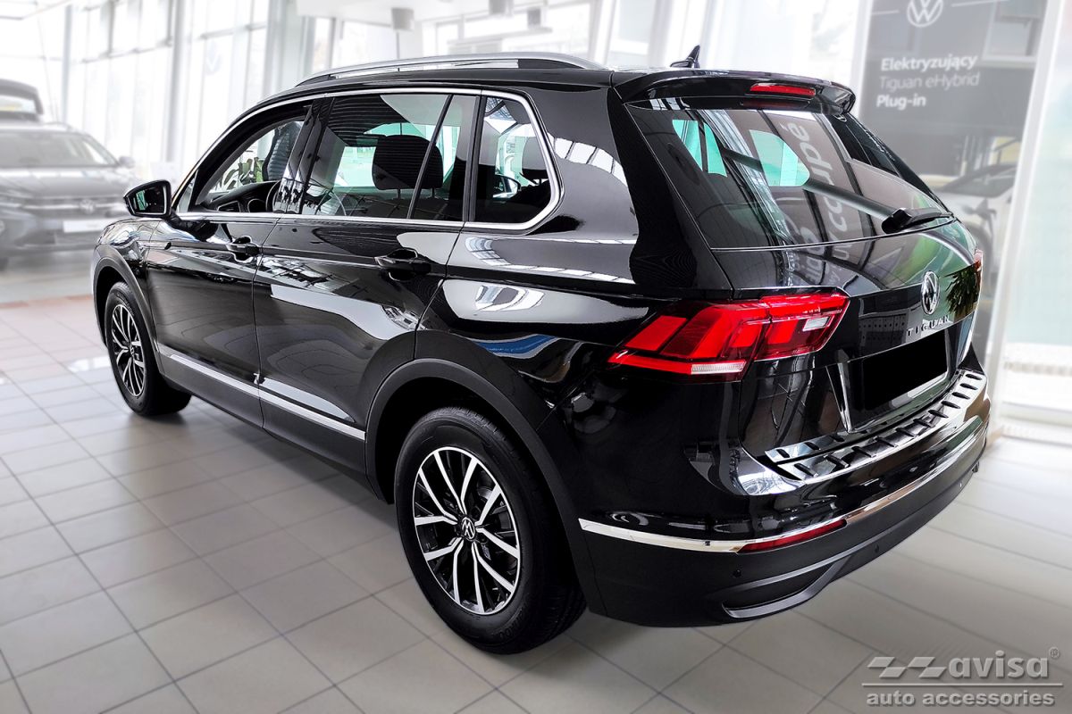 Lišta zadního nárazníku do VW Tiguan II, 2015- , Allspace, Strong-Silver