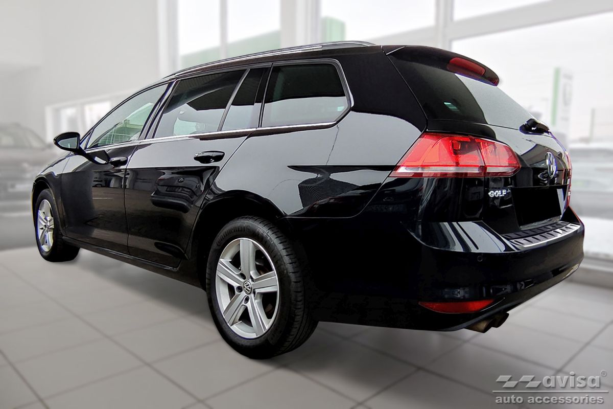 Lišta zadního nárazníku do  VW Golf VII, 2012-2016, Combi,, Variant, Strong-Silver