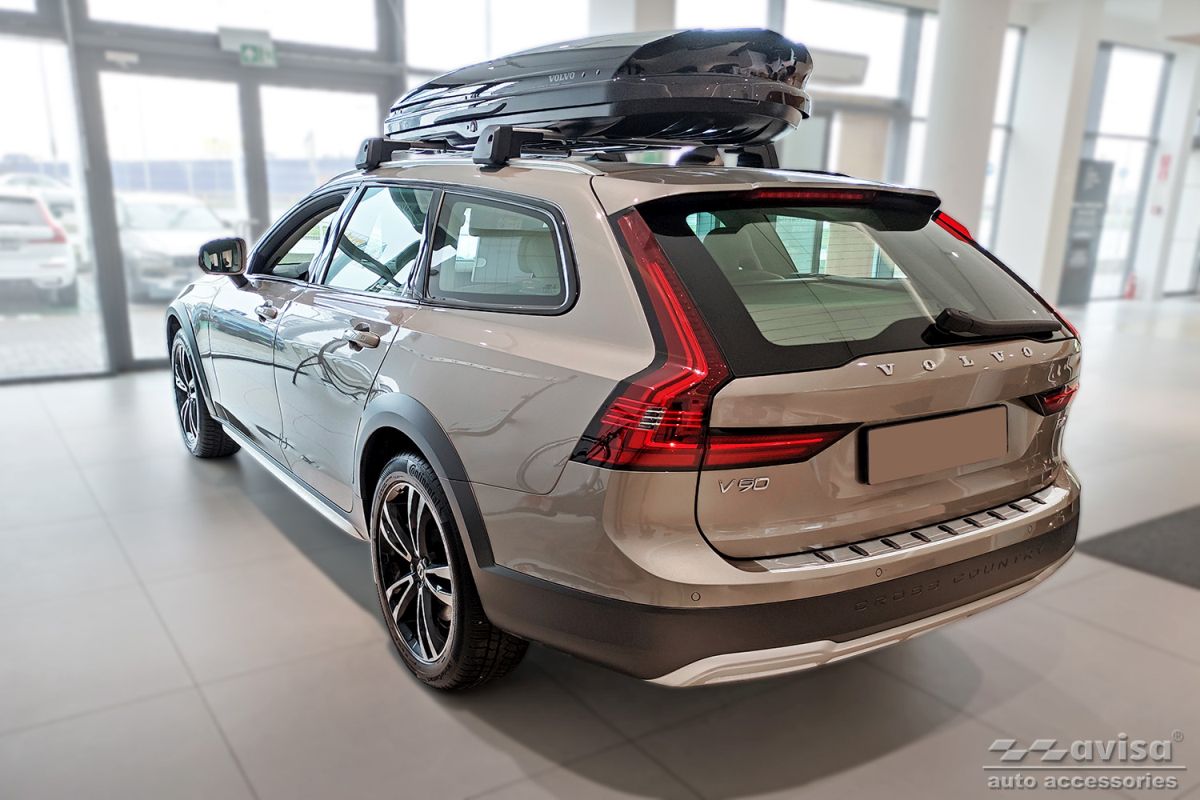 Lišta zadního nárazníku do Volvo V90, 2016- , Combi, Cross Country, Strong-Silver