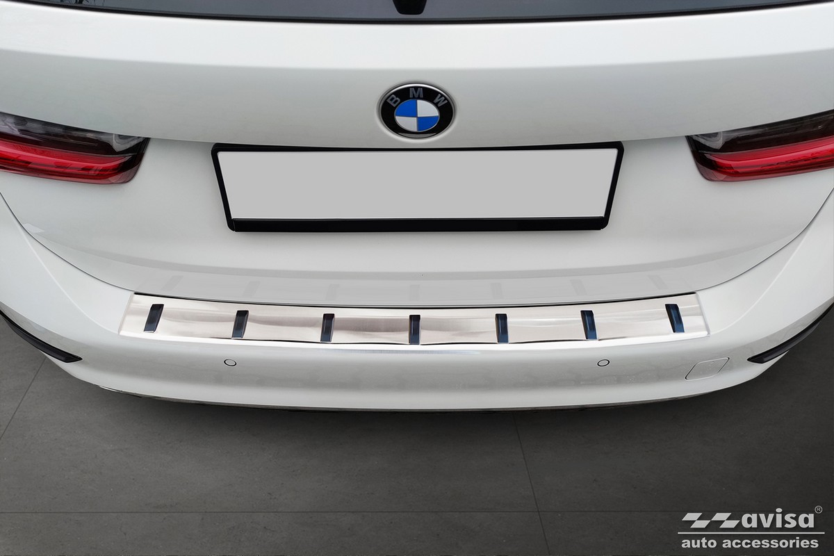 Lišta zadního nárazníku do BMW 3, G21, 2018-2022, Touring, Strong-Silver