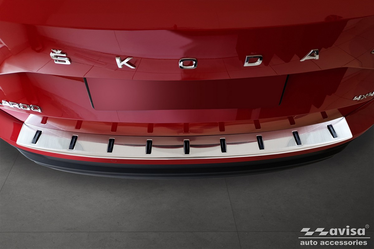 Lišta zadního nárazníku do Škoda Karoq, 2022- , Facelift, Strong-Silver