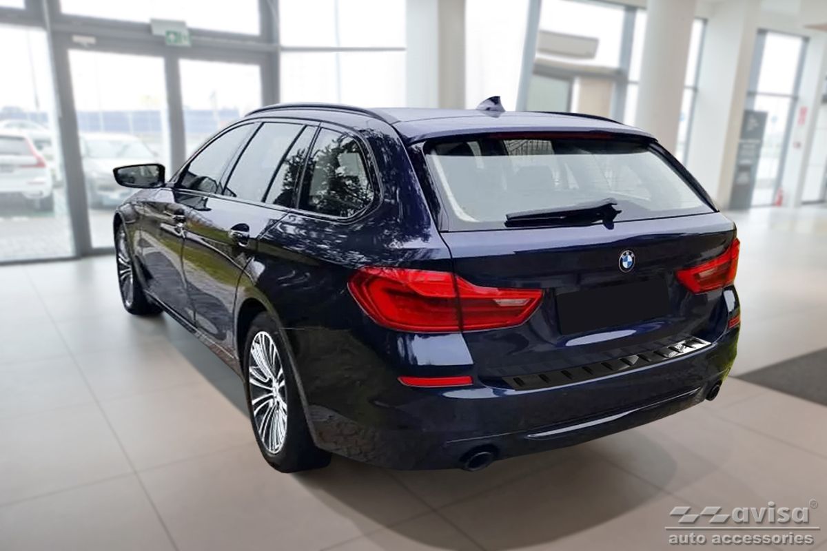 Lišta zadního nárazníku do BMW 5, G31, 2017-2020, Touring, Strong-Black