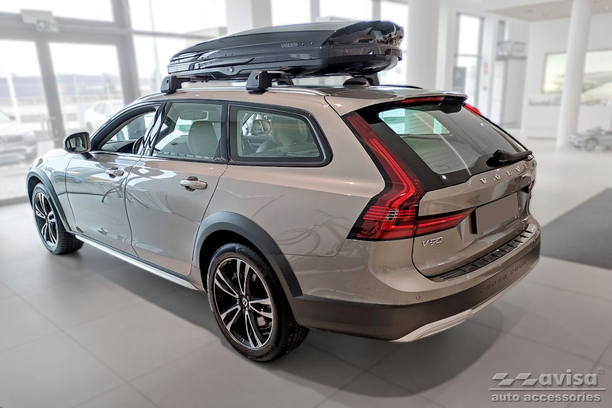 Lišta zadního nárazníku do Volvo V90, 2016- , Combi, Cross Country, Strong-Black
