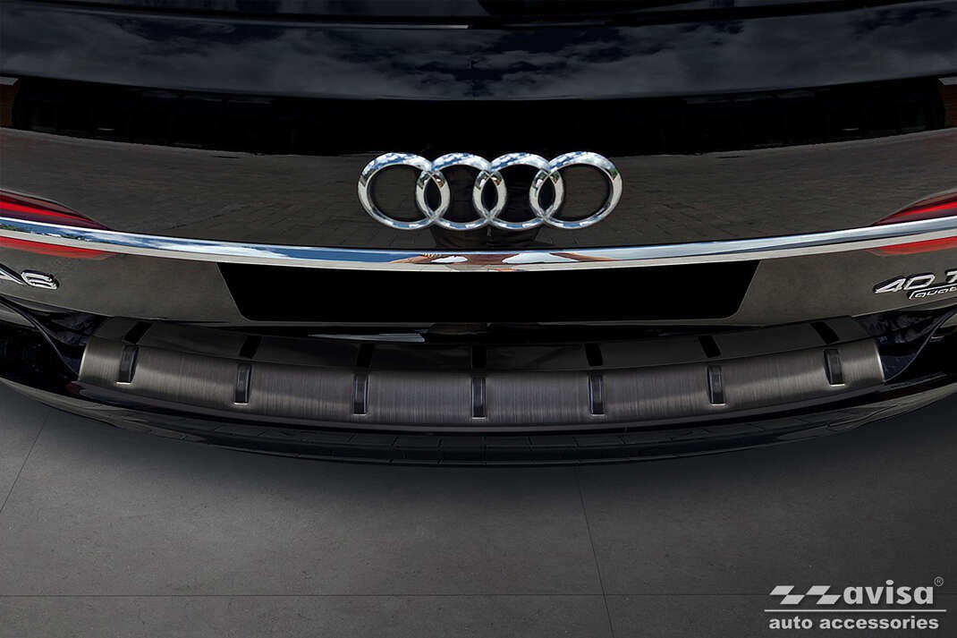 Lišta zadního nárazníku do Audi A6, C8, 2018- , Combi, S-Line, Strong-Black