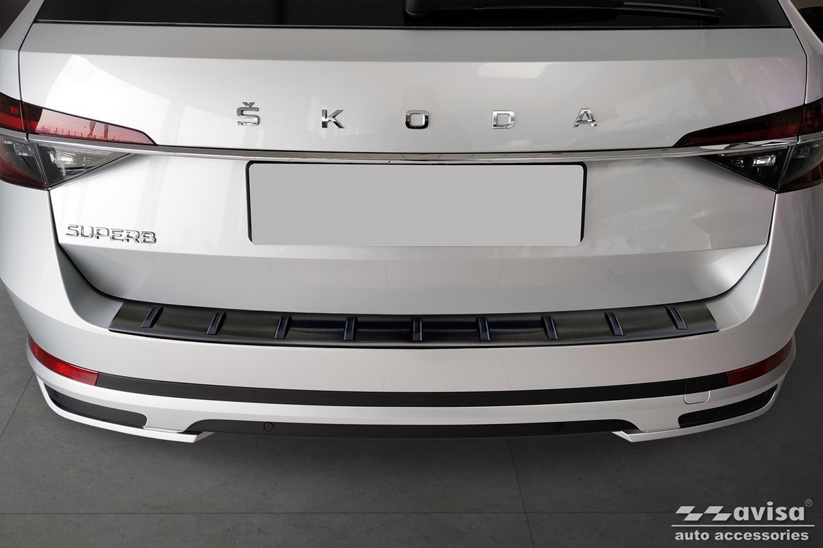 Lišta zadního nárazníku do Škoda Superb III, 2015-2024, Scout, Black