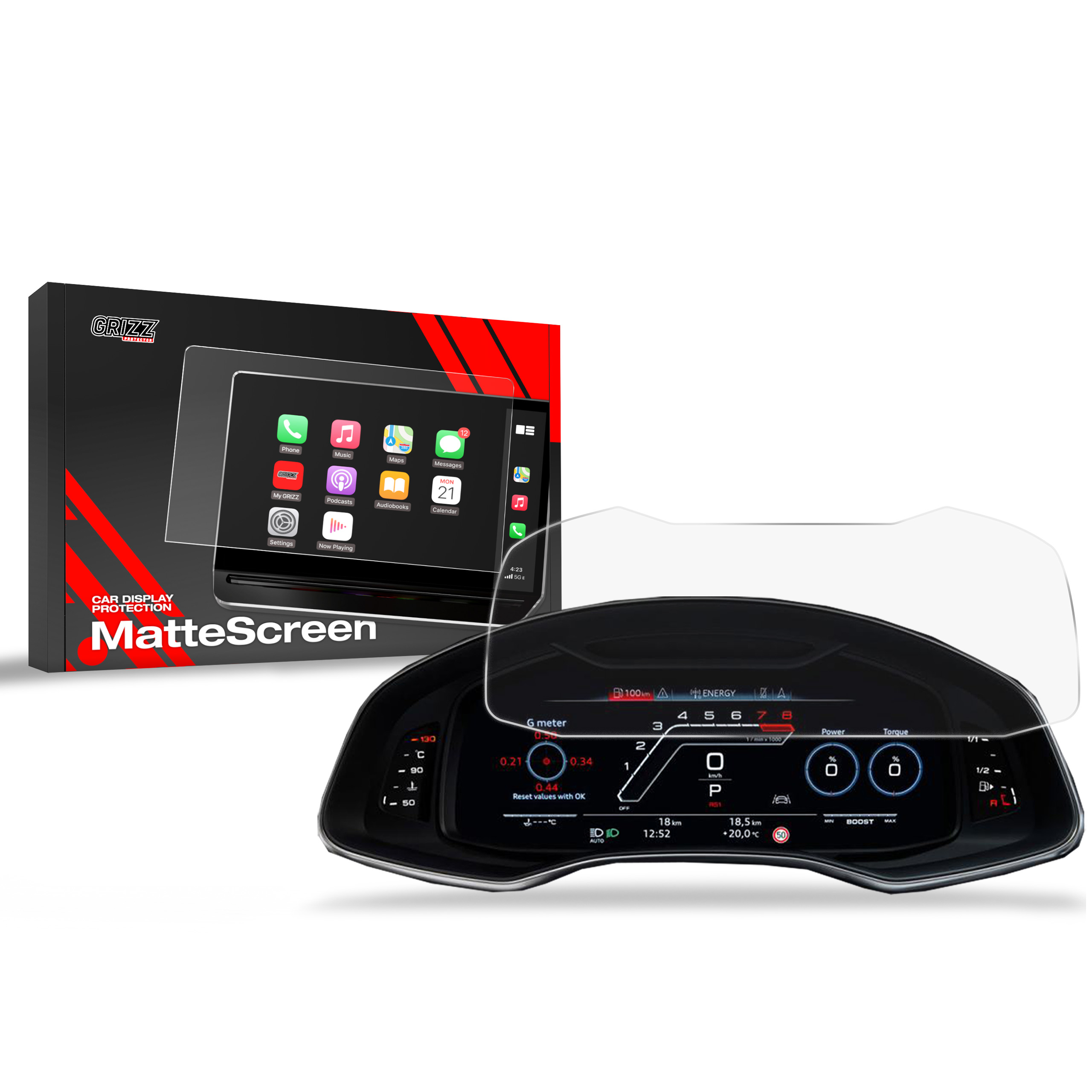 Ochrana displeje MatteScreen, Audi A6, C8, 2018- , Virtual Cockpit, Display 12,3"