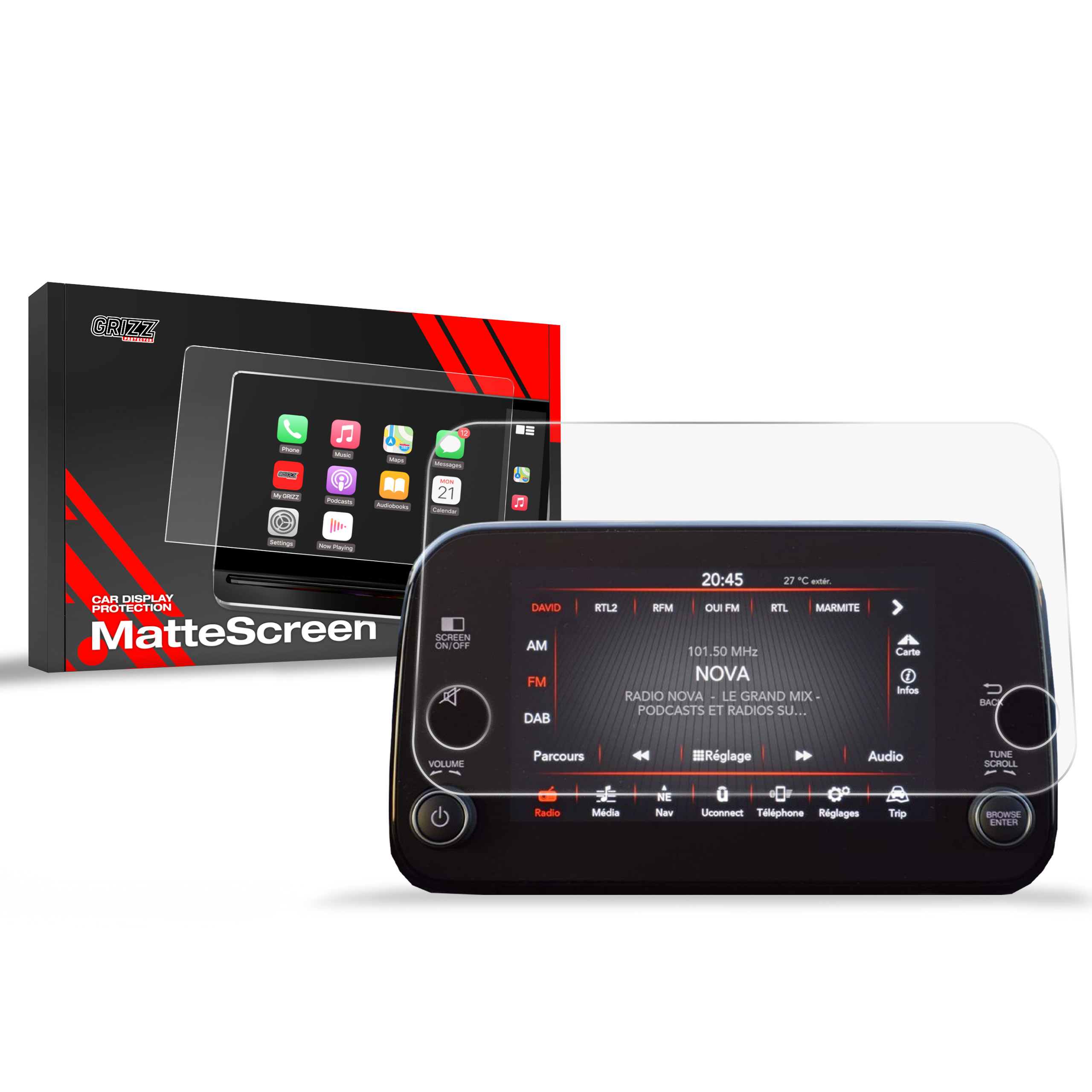 Ochrana displeje MatteScreen, Fiat Tipo, 2020- , Display 7"