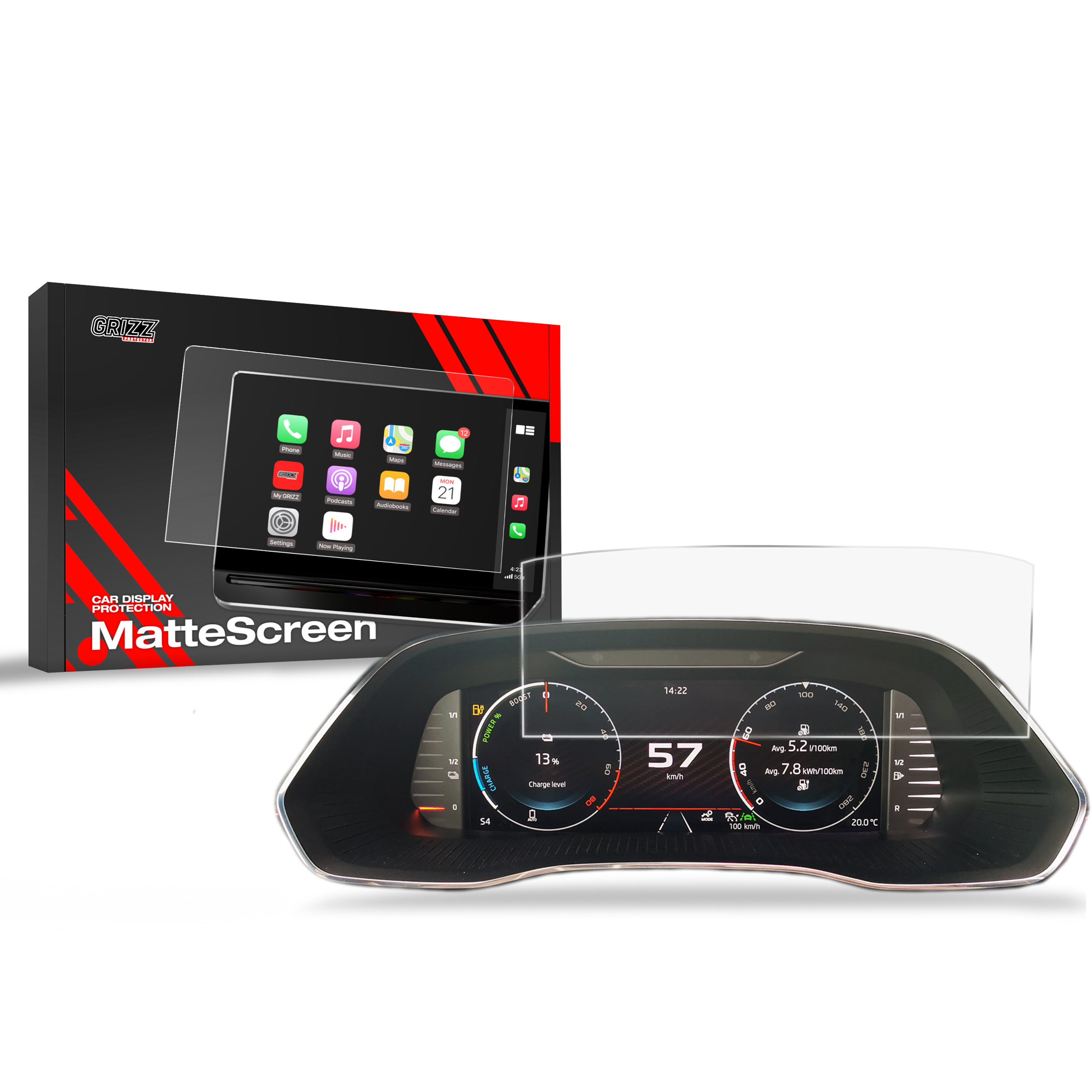 Ochrana displeje MatteScreen, Škoda Karoq, 2021- , Virtual Cockpit, Display 10,25"