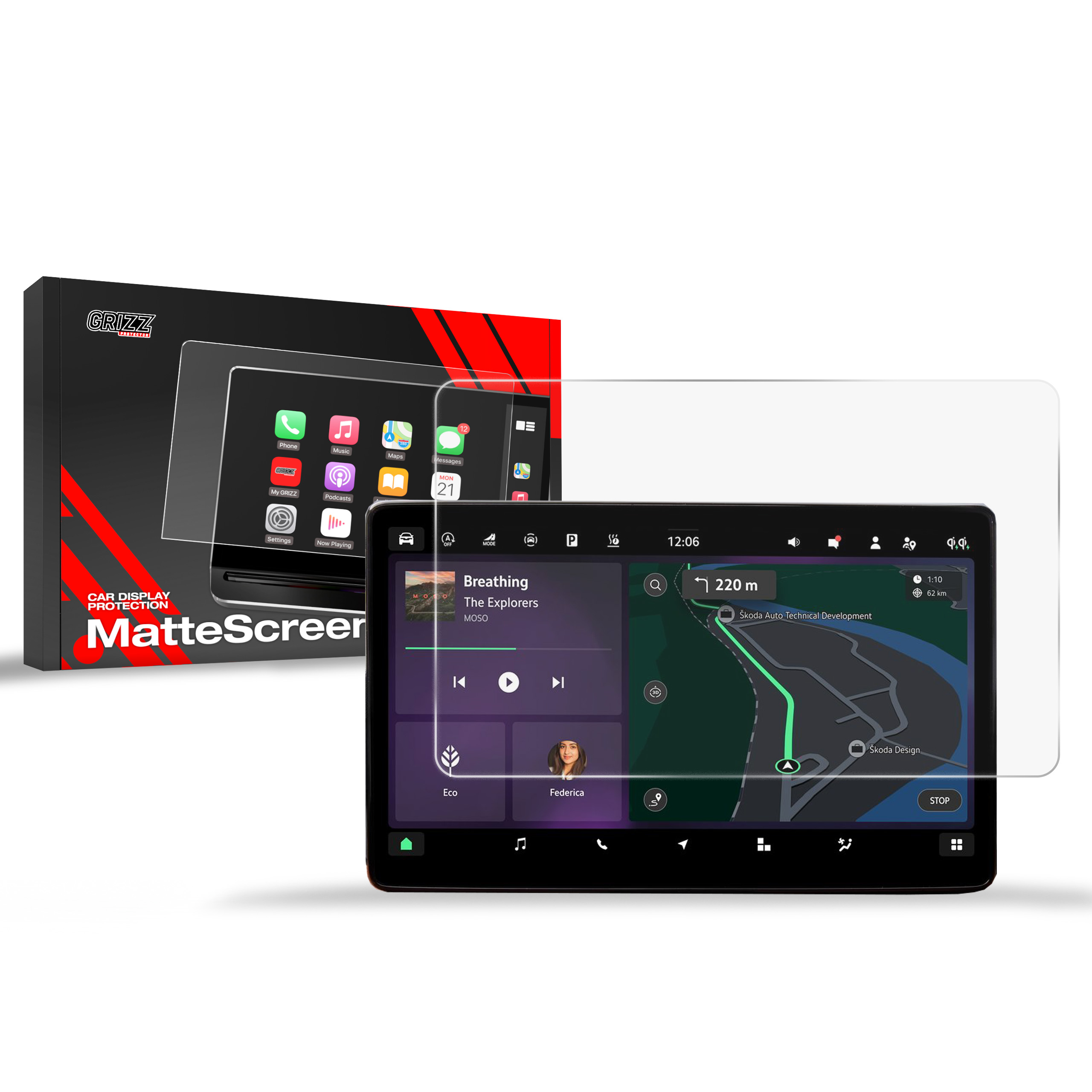 Ochrana displeje MatteScreen, Škoda Superb IV, 2024- , Display 10"