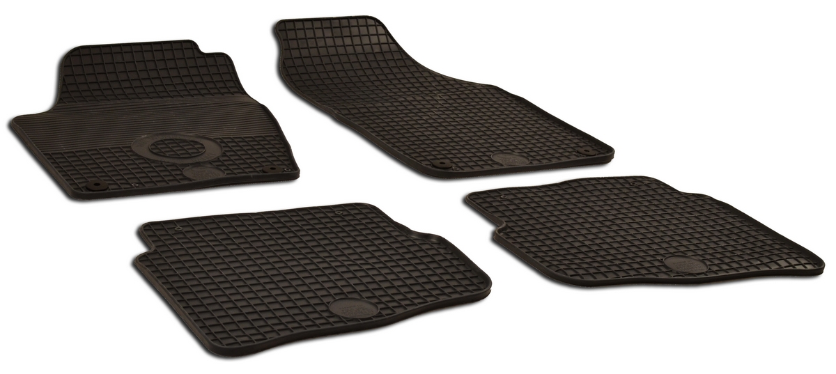 Gumové koberce-pryžové autokoberce, VW Polo (9N), 2001-2009, oválné fixace