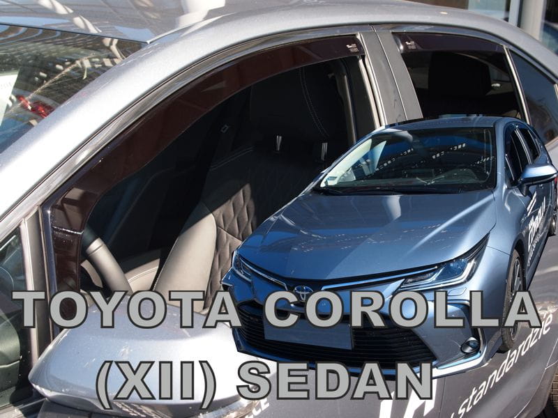 Větrné clony - ofuky oken (deflektory, plexi), Toyota Corolla XII, 2018- , 4 dveř., SDN, přední+zadn