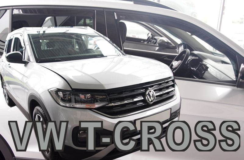 Větrné clony - ofuky oken (deflektory, plexi), VW T-Cross, 2019- , 5 dveř., přední+zadní