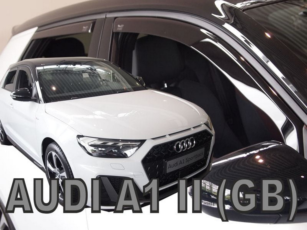 Větrné clony - ofuky oken (deflektory, plexi), Audi A1 II, 2018- , přední + zadní
