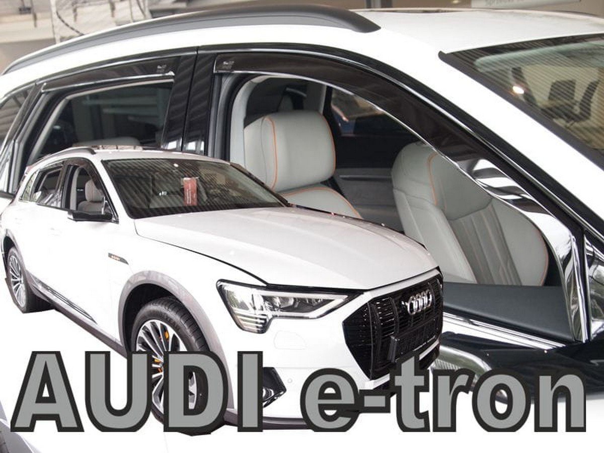 Větrné clony - ofuky oken (deflektory, plexi), Audi E-Tron, 2018- , přední + zadní
