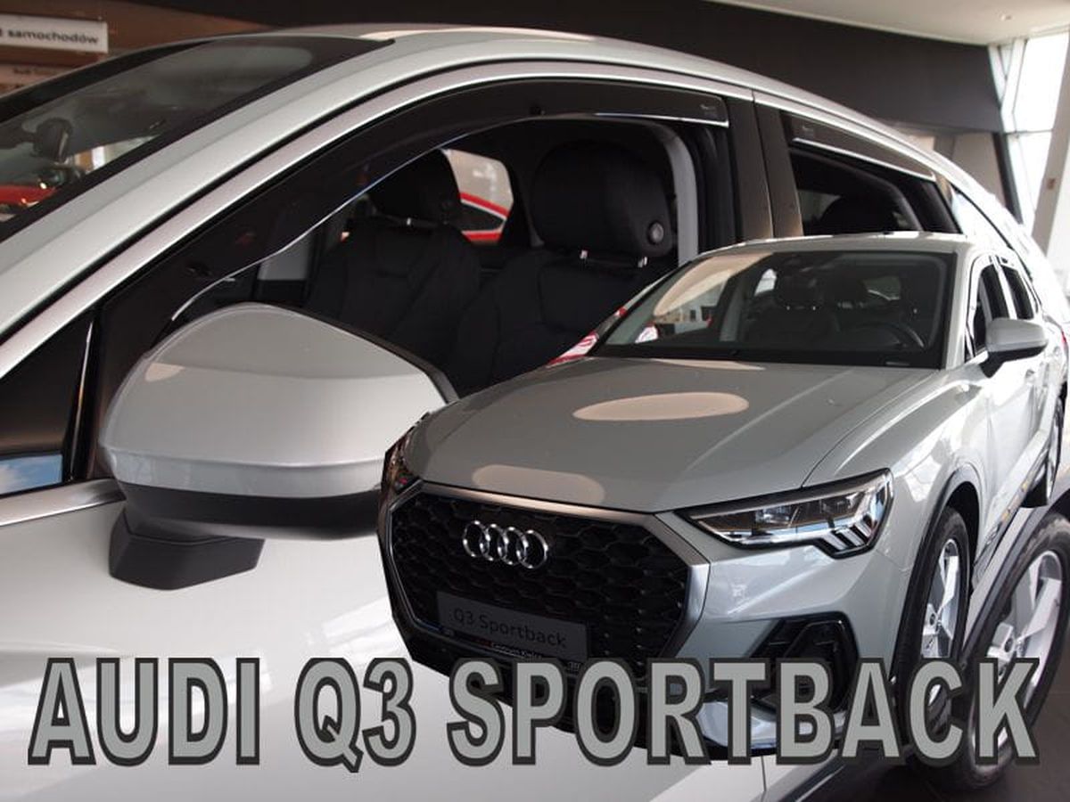 Větrné clony - ofuky oken (deflektory, plexi), Audi Q3 II, 2019-2025, Sportback, přední + zadní