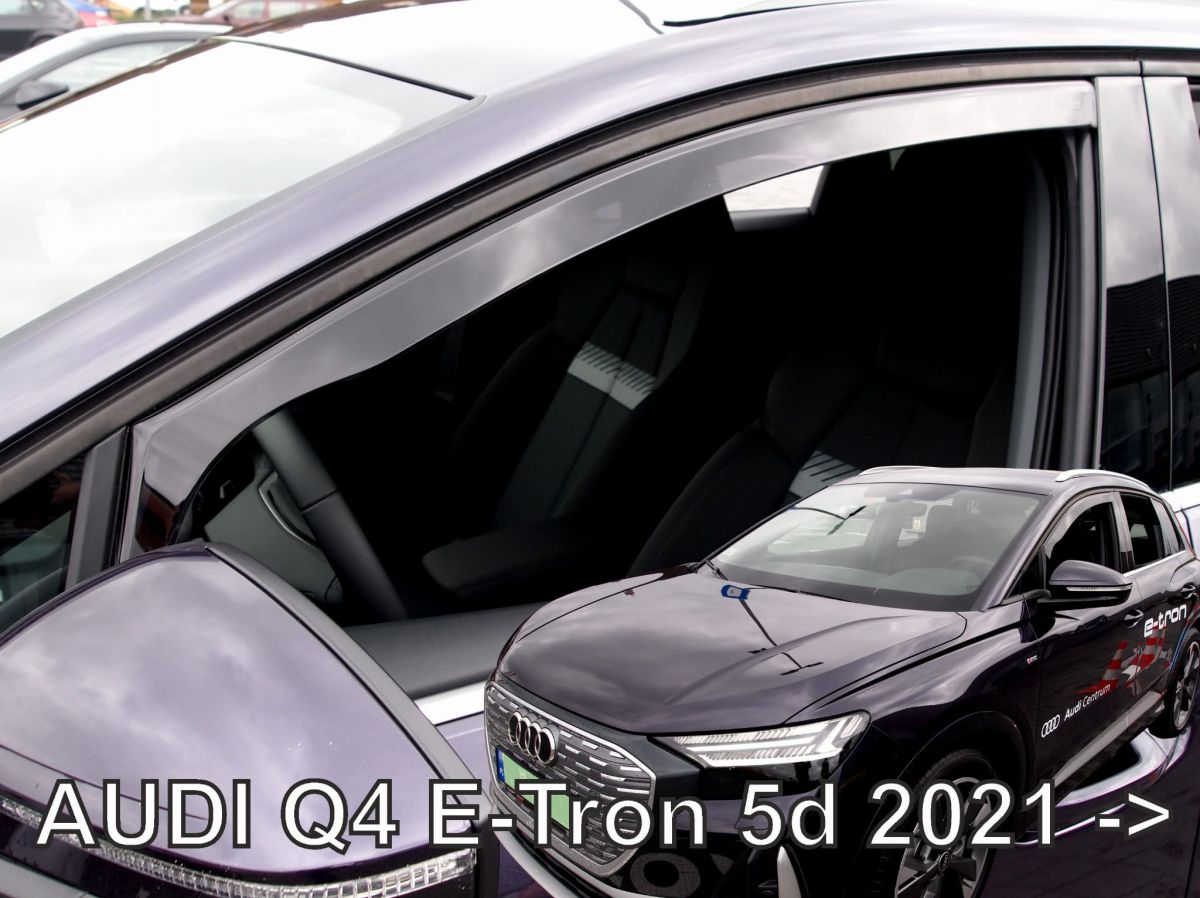 Větrné clony - ofuky oken (deflektory, plexi), Audi Q4 E-Tron, 2021- , přední