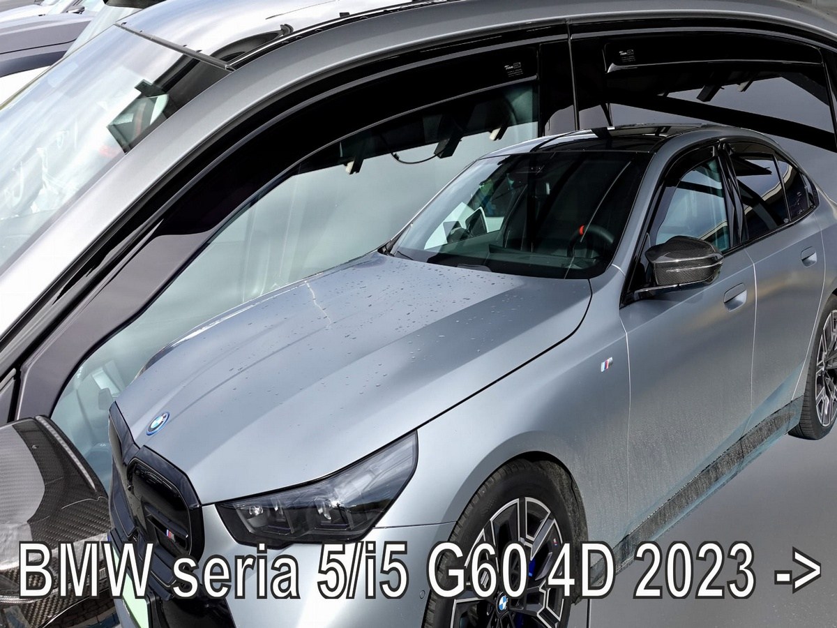 Větrné clony - ofuky oken (deflektory, plexi), BMW 5, 2023- , Sedan, přední + zadní