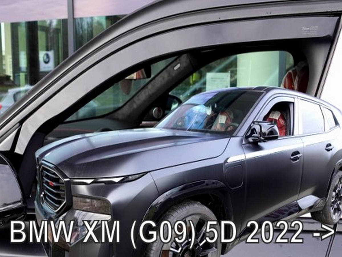 Větrné clony - ofuky oken (deflektory, plexi), BMW XM, 2022- , přední